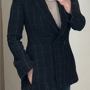 Armani windowpane blazer.